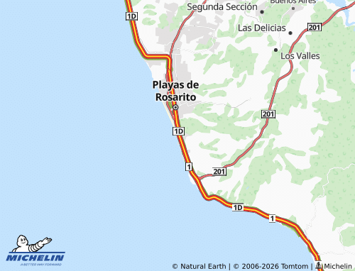 Mapa MICHELIN Puesta de Sol - ViaMichelin