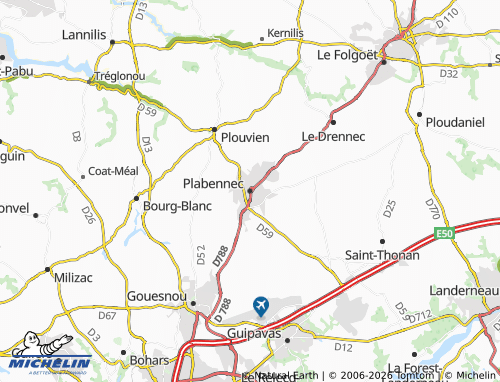 Mappa MICHELIN Plabennec - ViaMichelin