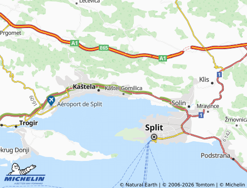 MICHELIN-Landkarte Kaštel Gomilica - ViaMichelin