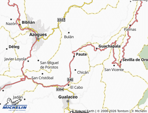 Mappa MICHELIN Paute - ViaMichelin