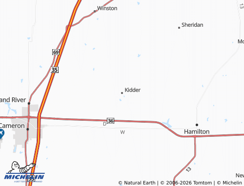 Mappa MICHELIN Kidder - ViaMichelin