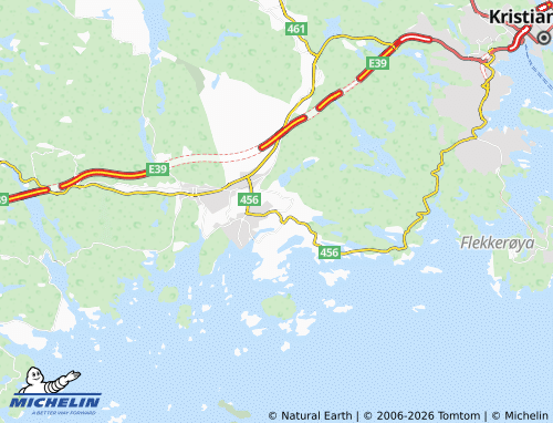 MICHELIN-Landkarte Kjerkjekleiva - ViaMichelin