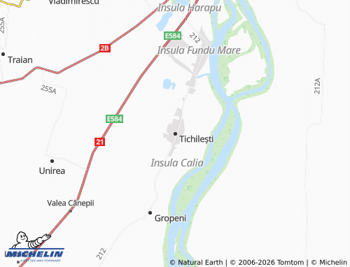 Mappa MICHELIN Tichilești - ViaMichelin