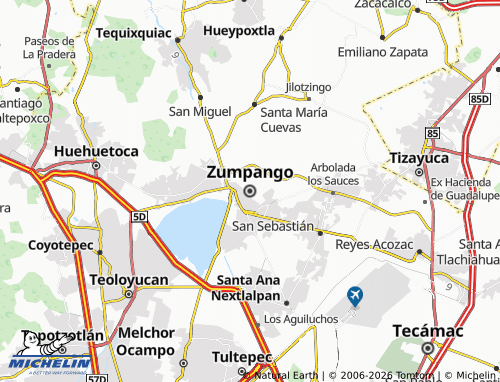 Kaart MICHELIN Zumpango - ViaMichelin