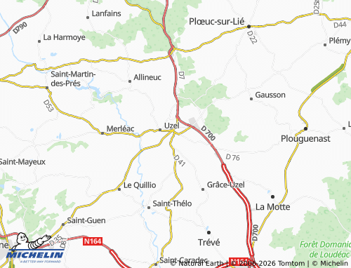 MICHELIN Saint-Hervé map - ViaMichelin
