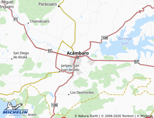 Mappa MICHELIN Acámbaro Centro - ViaMichelin