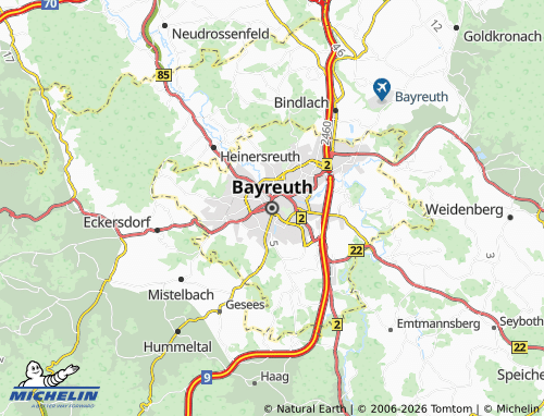 Mappa MICHELIN Bayreuth - ViaMichelin