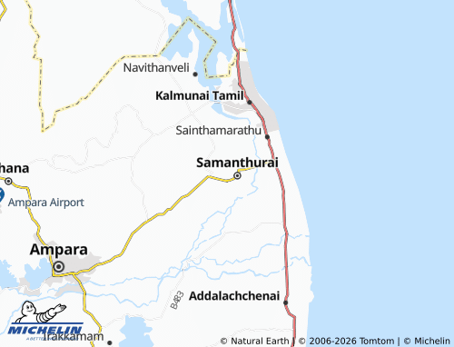 MICHELIN Sammanthurai 04 map - ViaMichelin