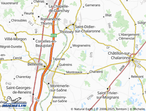 MICHELIN Peyzieux-sur-Saône map - ViaMichelin