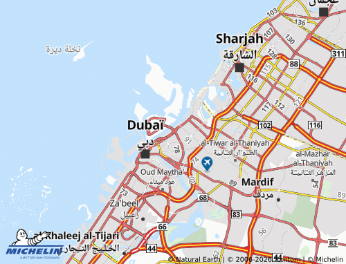 MICHELIN Corniche Deira map - ViaMichelin