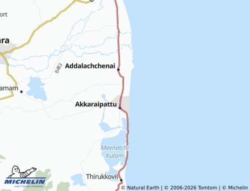 MICHELIN-Landkarte Addalachchenai 16 - ViaMichelin