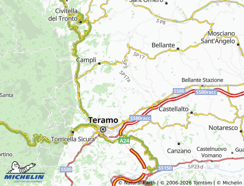 Mapa MICHELIN Ponzano - ViaMichelin