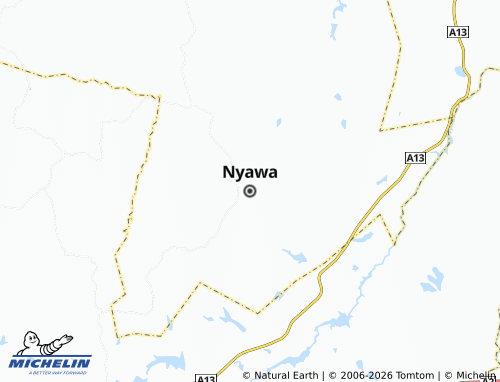 MICHELIN Nyawa map - ViaMichelin