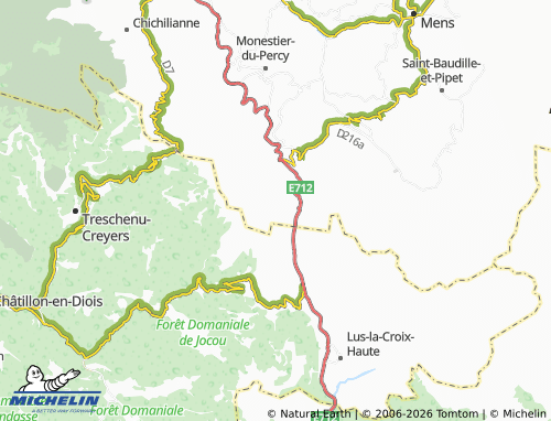MICHELIN Lalley-le-Jocou map - ViaMichelin