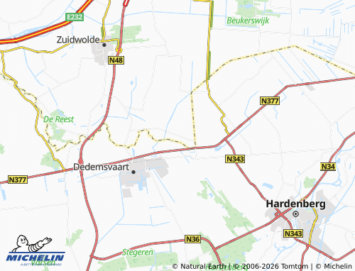MICHELIN Drogteropslagen map - ViaMichelin