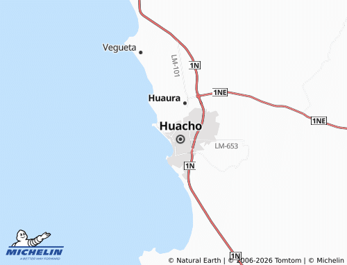 MICHELIN-Landkarte Hualmay - ViaMichelin