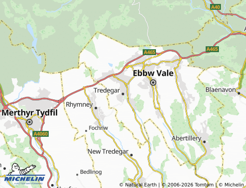 MICHELIN Tredegar map - ViaMichelin