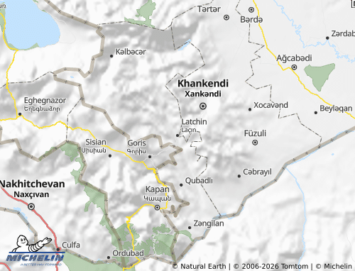 MICHELIN-Landkarte Kalbajar-Lachin - ViaMichelin