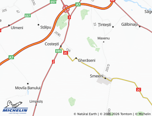 Mappa MICHELIN Gherăseni - ViaMichelin