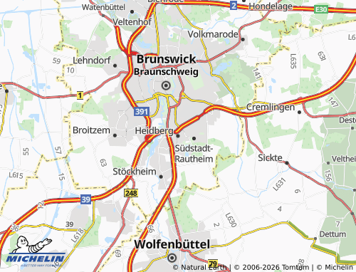 MICHELIN Heidberg-Melverode map - ViaMichelin