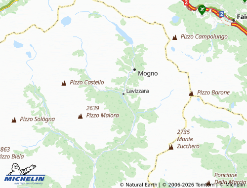 Mappa MICHELIN Lavizzara - ViaMichelin