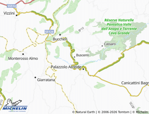 MICHELIN Buscemi map - ViaMichelin