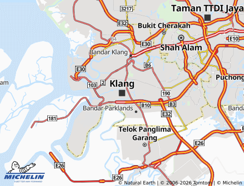 MICHELIN Klang map - ViaMichelin