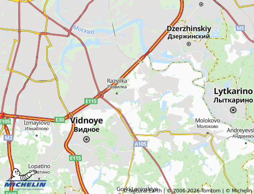 Carte MICHELIN Ashcherino - ViaMichelin