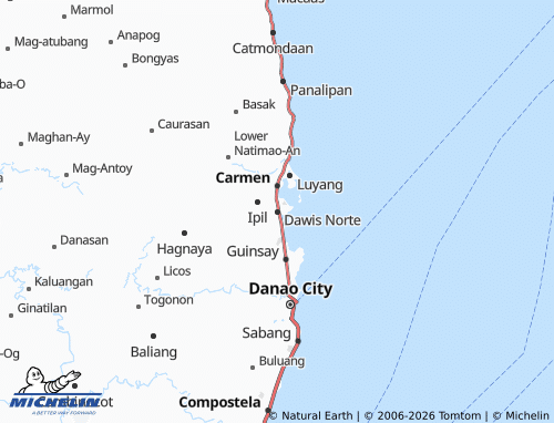 MICHELIN Dawis Norte map - ViaMichelin