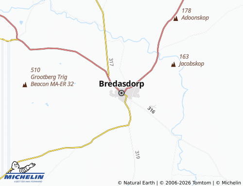 MICHELIN-Landkarte Bredasdorp - ViaMichelin