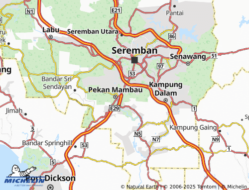 Carte MICHELIN Taman Seremban 3 - ViaMichelin