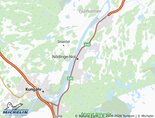 Carte MICHELIN Nödinge-Nol - ViaMichelin