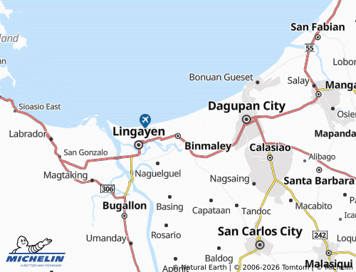 MICHELIN Binmaley map - ViaMichelin