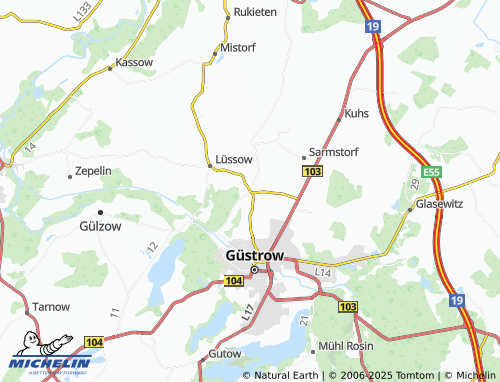 MICHELIN Strenz map - ViaMichelin
