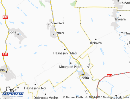 Mapa MICHELIN Hăsnășenii Mari - ViaMichelin