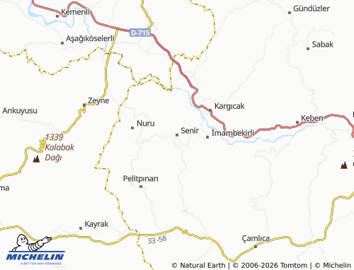 Mapa MICHELIN Senir - ViaMichelin