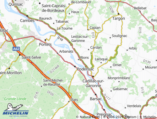 MICHELIN Rions map - ViaMichelin