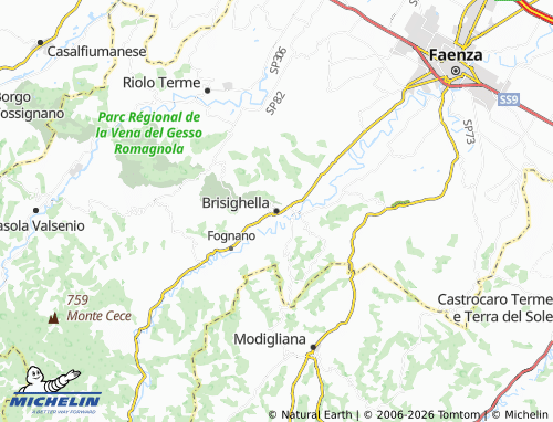 MICHELIN Brisighella map - ViaMichelin