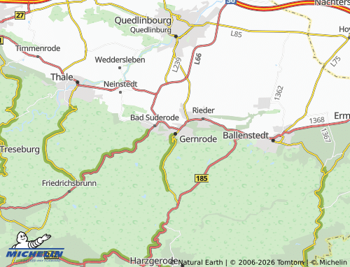 MICHELIN Gernrode map - ViaMichelin