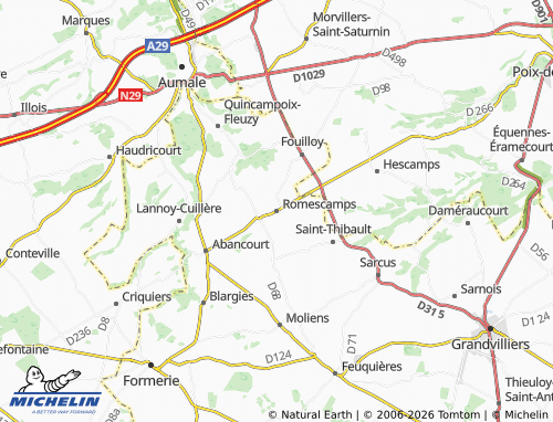 Mappa MICHELIN Romescamps - ViaMichelin