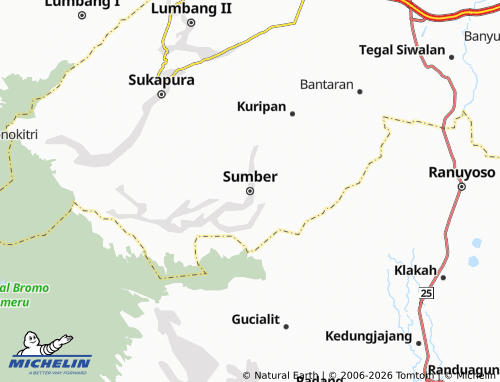 MICHELIN-Landkarte Sumber - ViaMichelin
