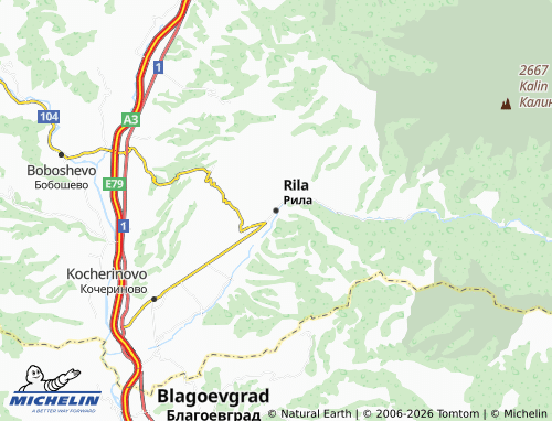 MICHELIN-Landkarte Rila - ViaMichelin