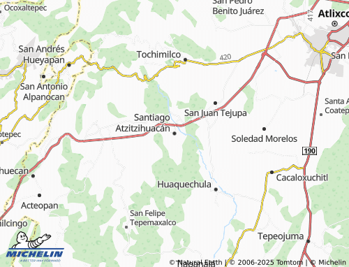 MICHELIN Santiago Atzitzihuacán map - ViaMichelin
