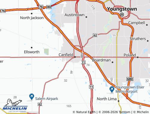 Carte MICHELIN Canfield - ViaMichelin