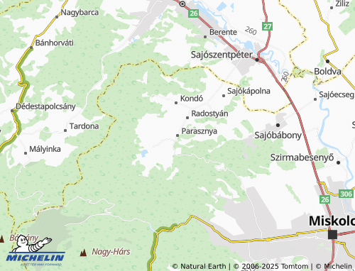 MICHELIN Parasznya map - ViaMichelin