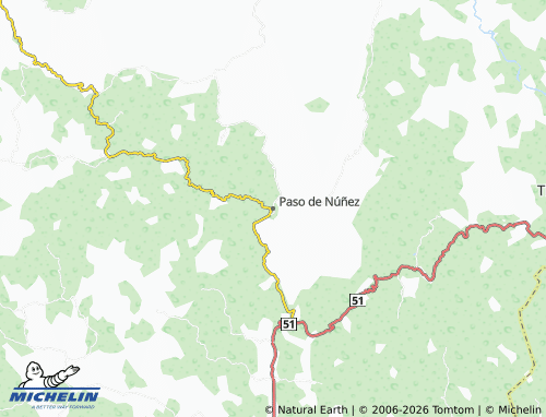 Mapa MICHELIN Paso de Núñez - ViaMichelin
