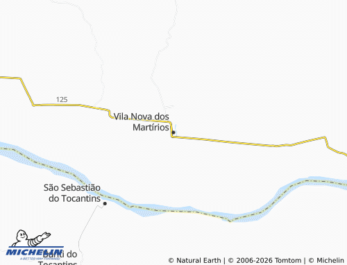 MICHELIN Vila Nova dos Martírios map - ViaMichelin