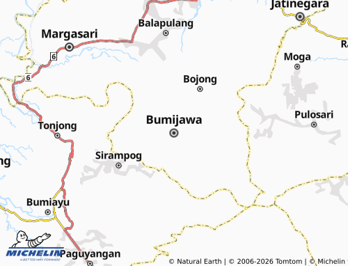 MICHELIN-Landkarte Bumijawa - ViaMichelin