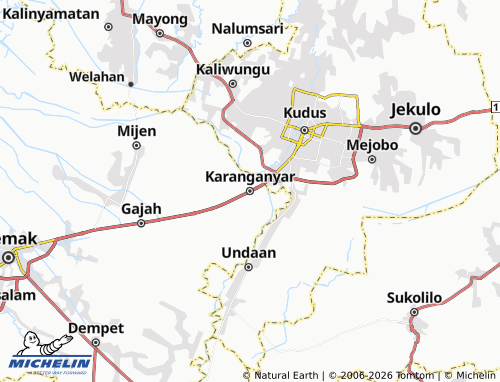 MICHELIN-Landkarte Karanganyar - ViaMichelin