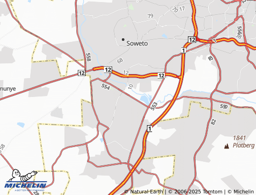 MICHELIN Lenasia Extension 9 map - ViaMichelin
